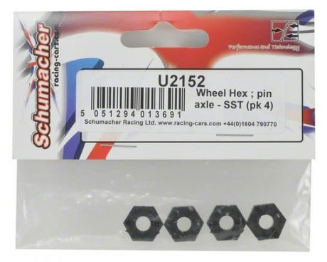 Schumacher Wheel Hex ; pin axle - SST (pk 4)