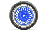 FASTRAX 1/10 STREET/TREAD TYRE CLASSIC BLACK/CHROME WHEEL