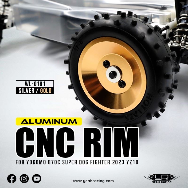 Yeah Racing Aluminum Cnc Rim Set For Yokomo 870C Super Dog Fighter 2023 Yz10