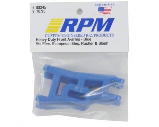 RPM Elec. Rustler &amp; Stampede Front Arms Blue