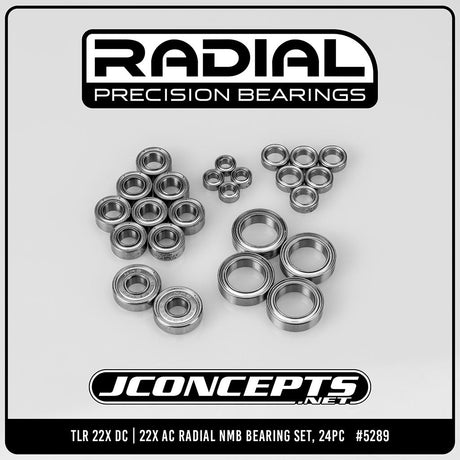 Tlr 22X Dc | 22X Ac Radial Nmb Bearing Set 24Pc