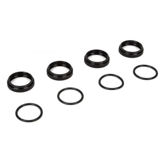 TLR 16mm Shock Nuts & O-rings: 8B 3.0