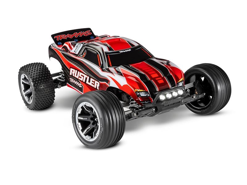 Traxxas Rustler XL-5 RTR Stadium Truck - Red with LED