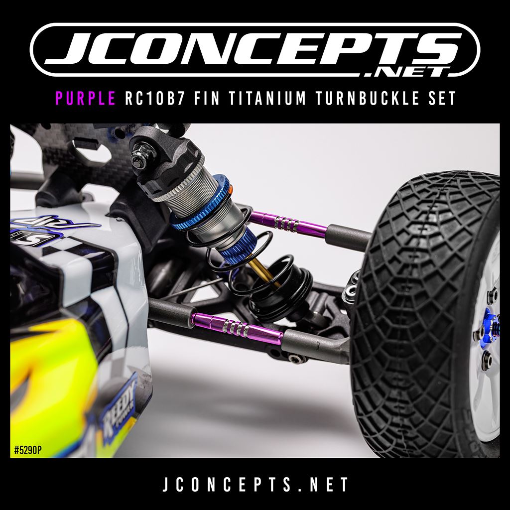 Rc10B7 Fin Titanium Turnbuckle Set 6Pc - Purple