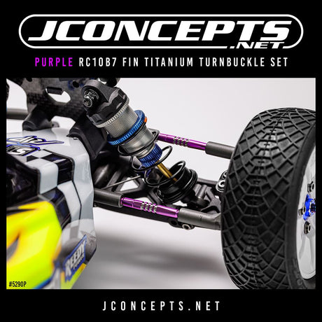 Rc10B7 Fin Titanium Turnbuckle Set 6Pc - Purple