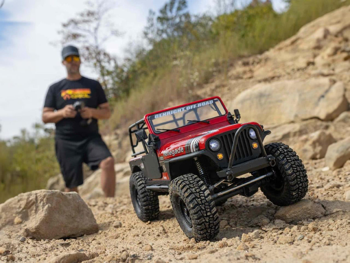 Axial 1/10 SCX10 III Jeep CJ-7 4WD Brushed RTR, Red