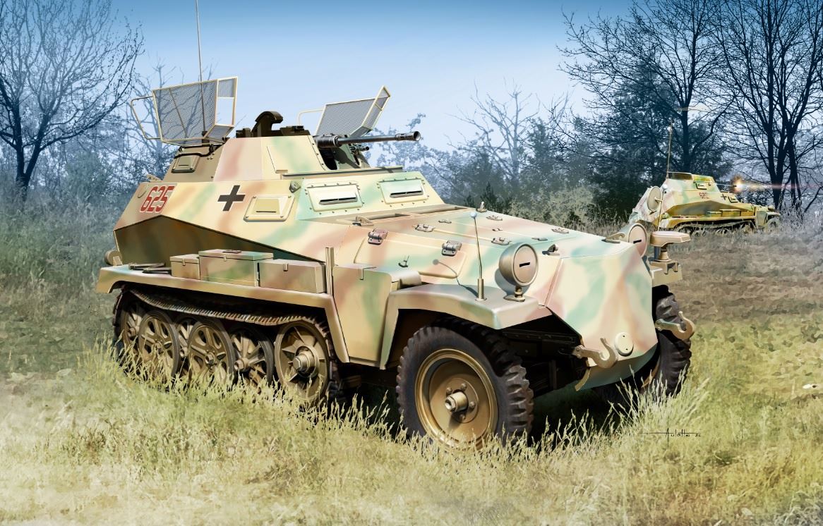Dragon 1/35 Sd.Kfz.250/9 Le.S.P.W. (2Cm) Mit Panzeraufbau Sd.Kfz.250/Z