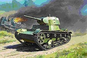 Zvesda 1/100 Soviet Light Tank Snap Kit