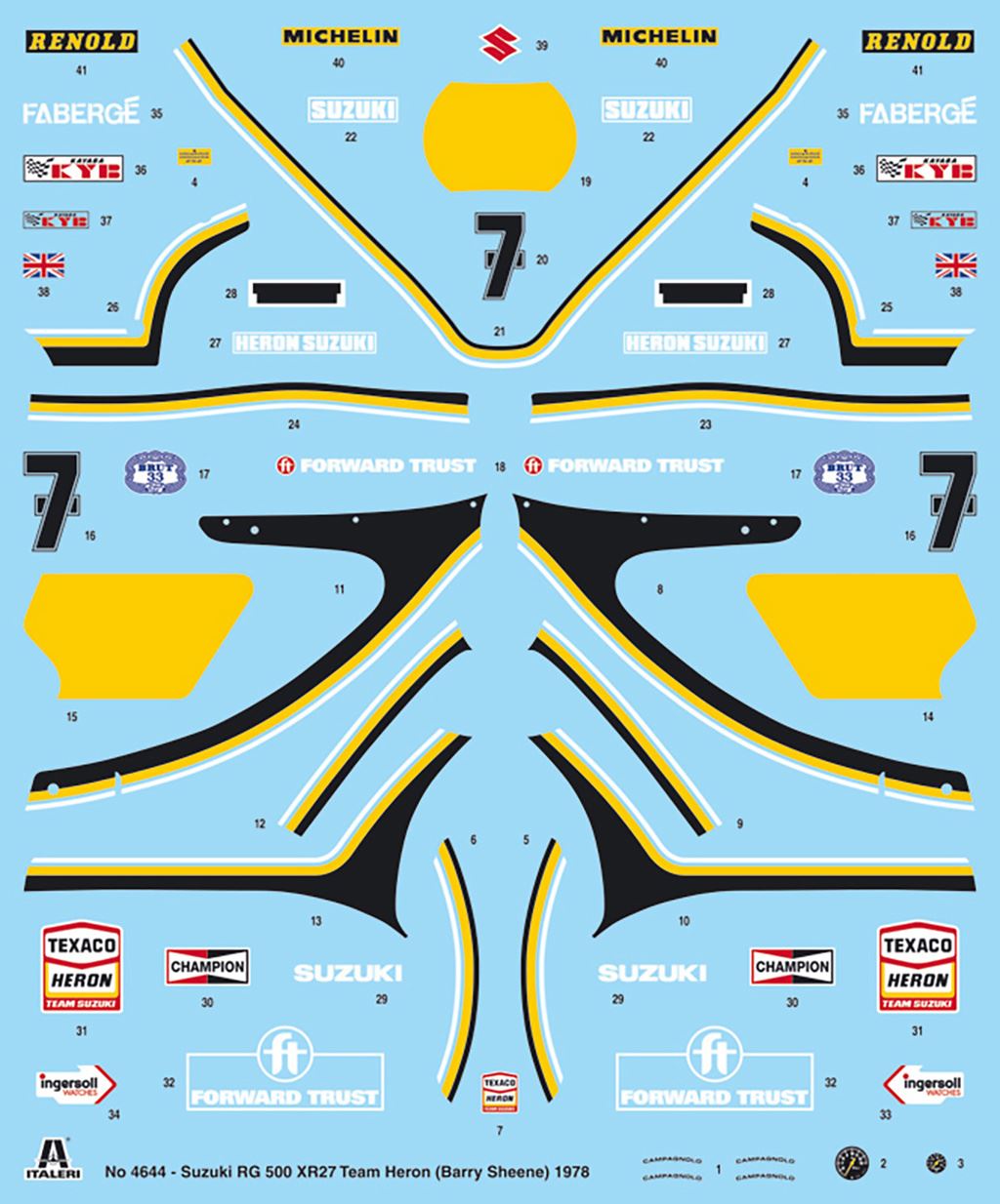 Italeri Suzuki RG 500 XR27 Team Heron Barry Sheene 1978