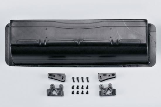 KILLERBODY CARBONFIBRE LEXAN REAR WING & MOUNTS FOR 1/7