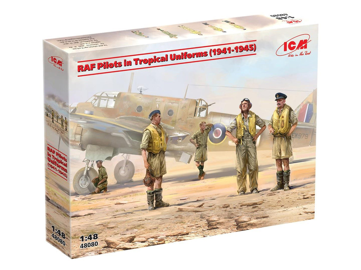 Icm Raf Pilots in Tropical Uniforms (1941-1945) 5 Figures