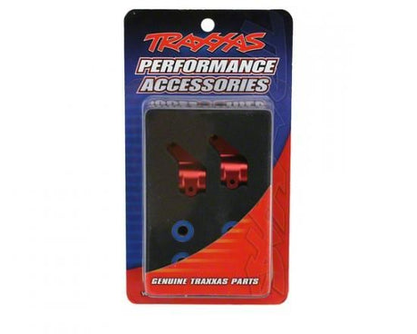 TRAXXAS Steering blocks, Rustl/Stamp/Bandit red-anodised,5x11mm BB