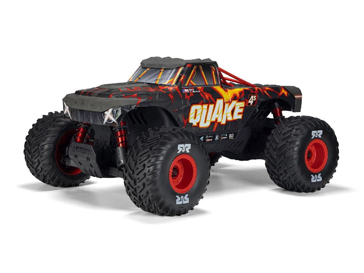Arrma 1/8 Quake 4S Dsc 4X4 Rtr Monster Truck, Black/Red