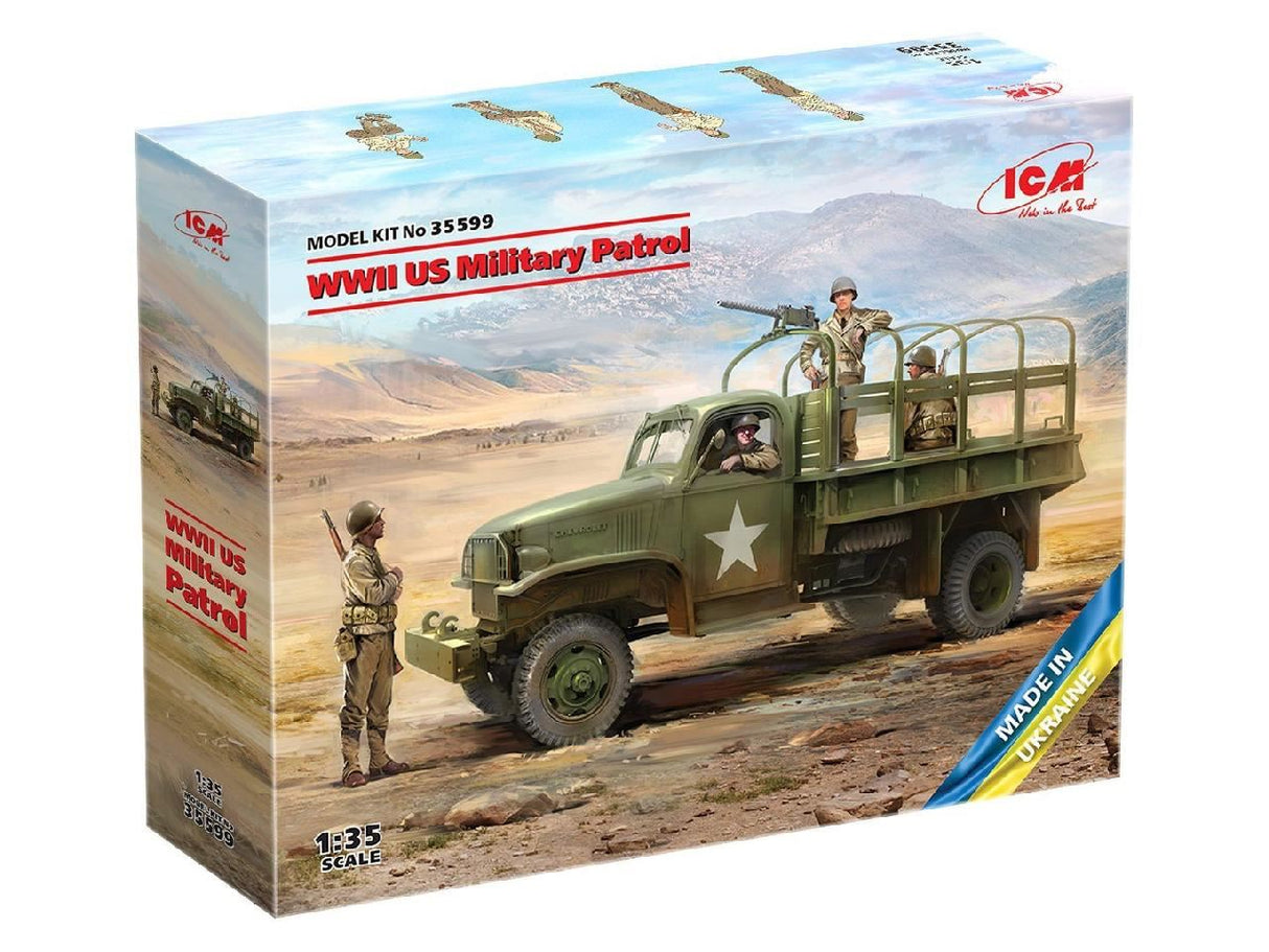 Icm Wwii U.S. Military Patrol (G7107 With Mg M1919A4)