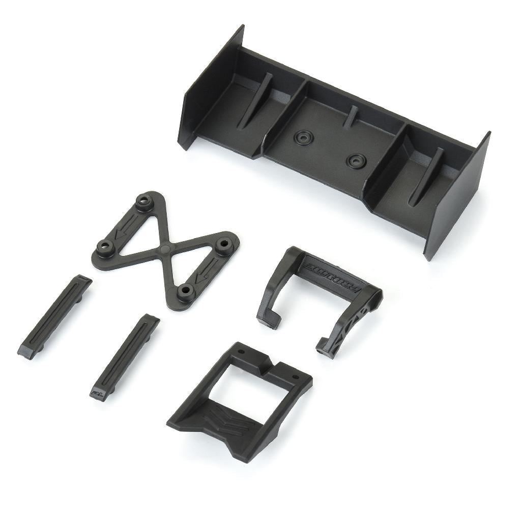 Pro 1/18 Sector Wing Set And Roof Skids Black: Granite Grom