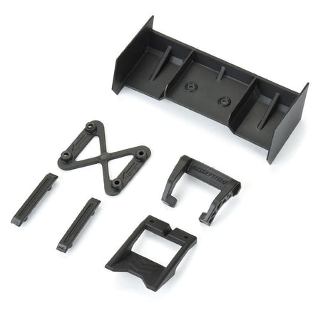 Pro 1/18 Sector Wing Set And Roof Skids Black: Granite Grom