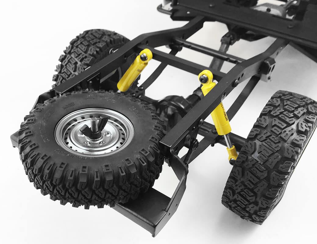 RC4WD KOBER REAR BED W/TIRE HOLDER & MUD FLAPS FOR RC4WD TF2 LWB TOYOTA LC70 (SILVER)