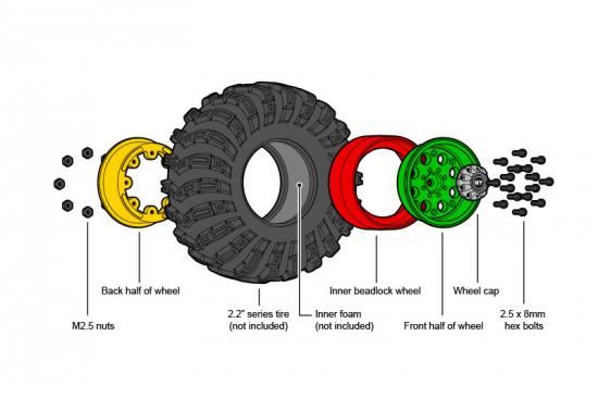 GMADE 2.2 GT02 BEADLOCK WHEELS (2)