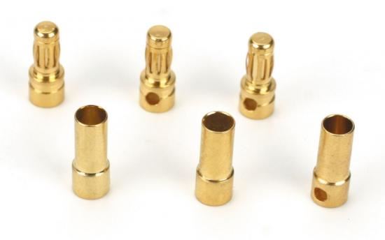 DYN Gold Bullet Connector Set, 3.5mm (3)