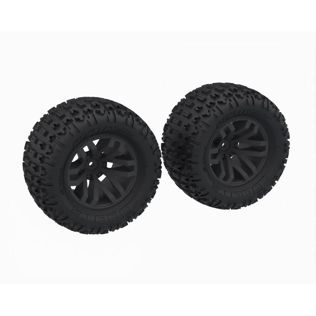 Arrma Dboots 'Fortress Mt' Tire Set Glued, Black (2)