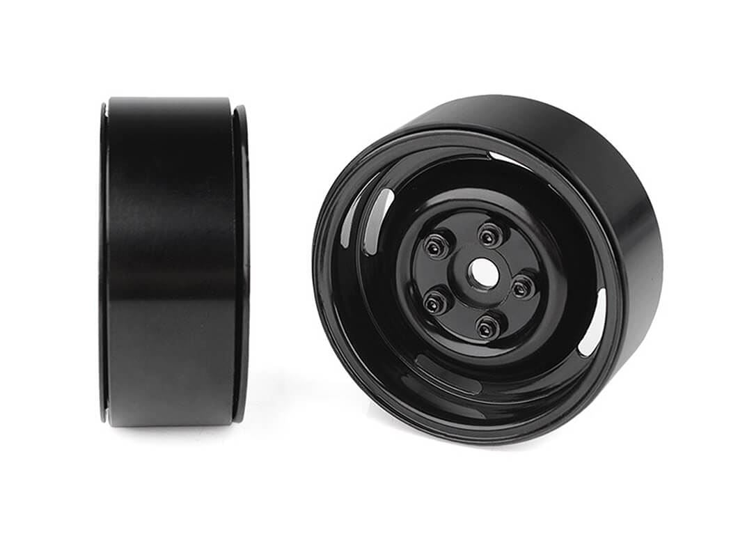 Rc4Wd 1.9  Landies Vintage Stamped Steel B/Lock Wheels Black