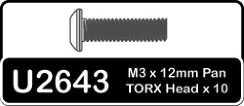 Schumacher Speed Pack - Torx M3x12mm Pan Hd