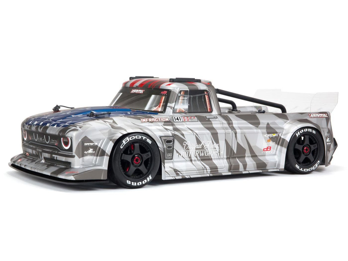 Arrma Infraction V2 1/7 6S BLX All-Road Truck RTR Silver - ARA7615V2T2