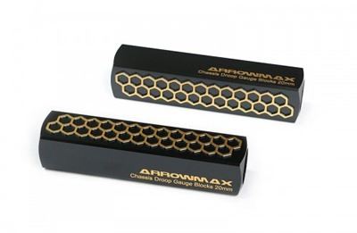 Arrowmax Chassis Droop Gauge Blocks 20mm Blk - 2pcs
