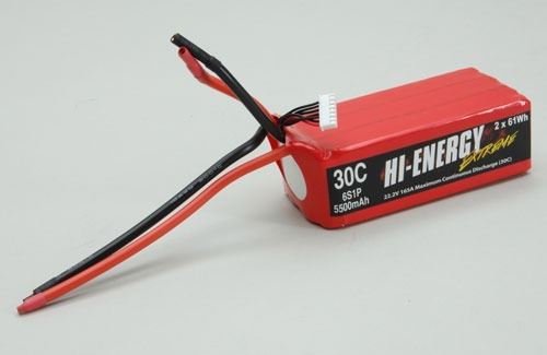 Hi-Energy Extreme 6S 5500Mah 30C Li-Po (O-HE6S1P550030A)
