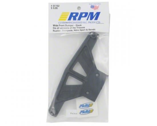 RPM Wide Front Bumper For Traxxas Rust/Stampede - Black