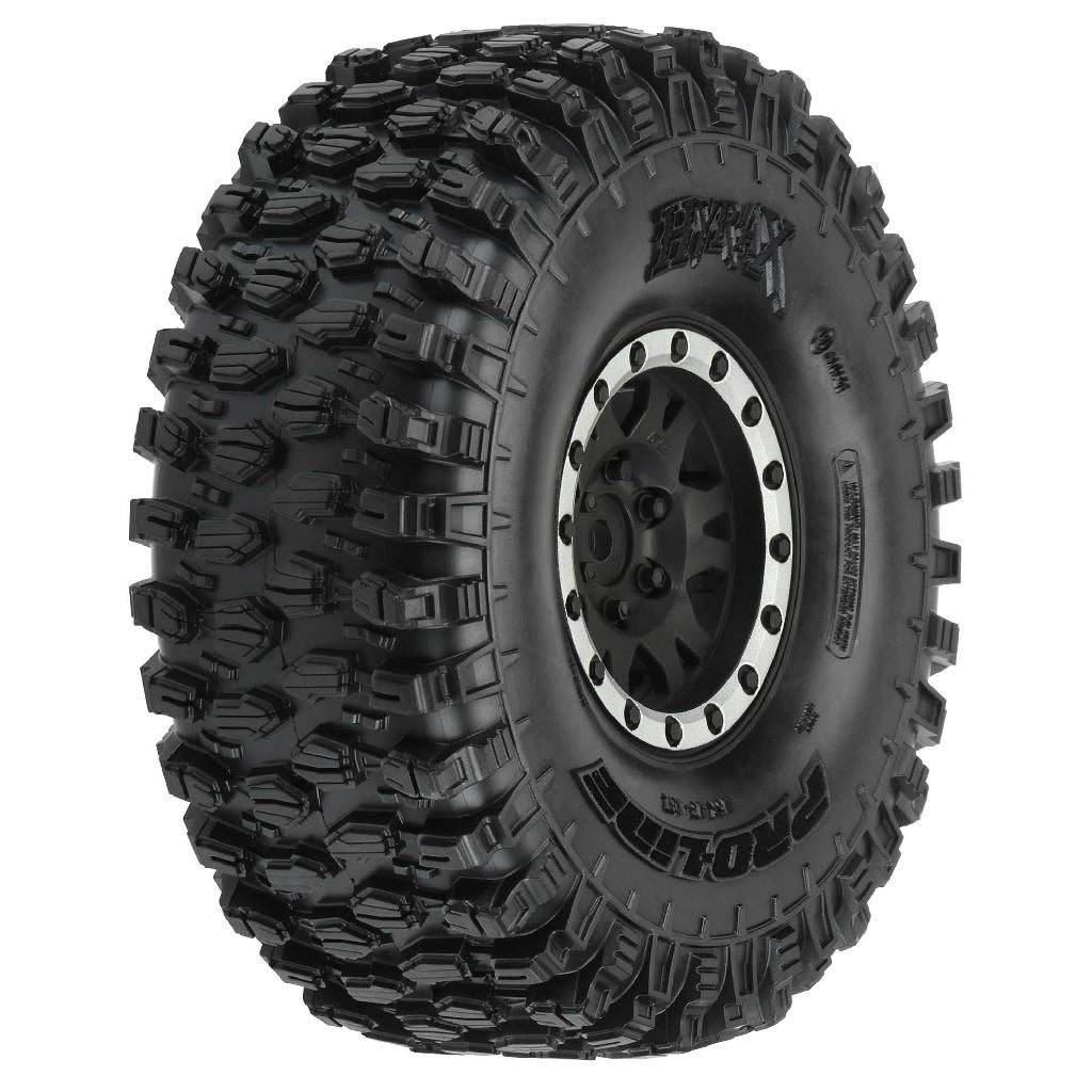Proline 1/10 Hyrax Predator F/R 1.9In Mounted 12mm Blk/Slvr Impulse (