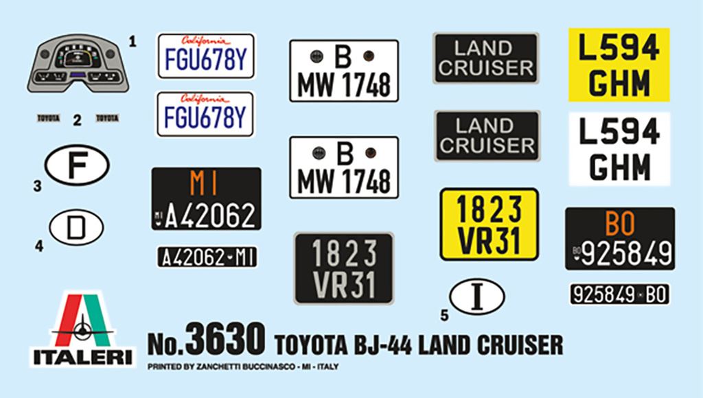 Italeri Toyota BJ-44 “Land Cruiser”Soft Top/Hard Top