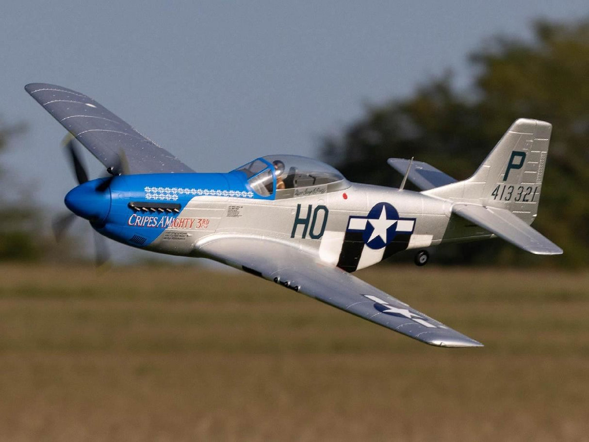 E Flite P-51D Mustang 1.2m PNP inCripes A'Mighty 3rdin