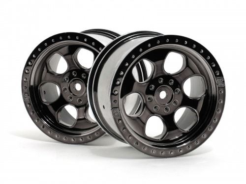 HPI 6 Spoke Wheel Black Chrome (83X56mm/2Pcs)