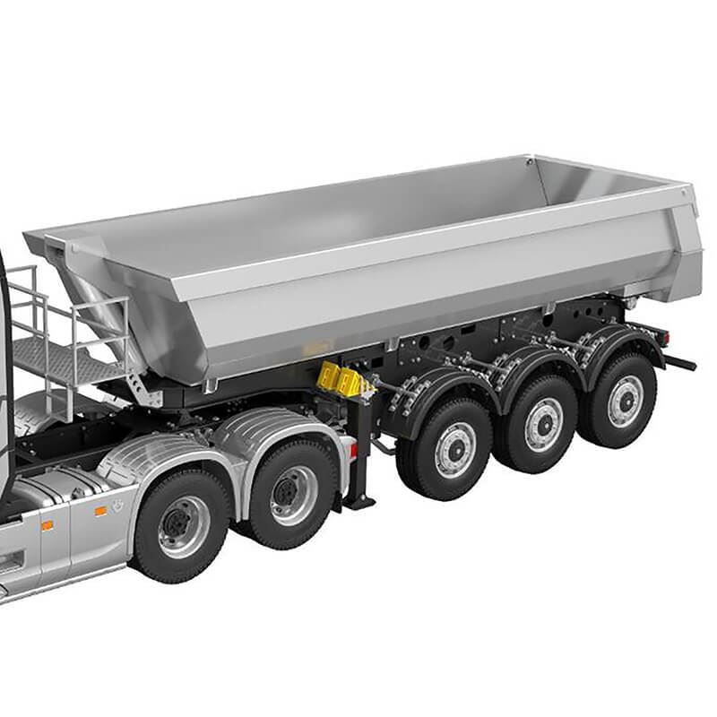 Huina Scania K770S Kabolite 3X Axle Metal Trailer - Silver