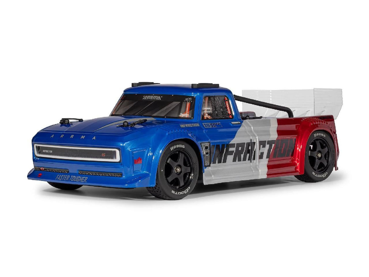 Arrma 1/8 Infraction 223S Dsc 4X4 Rtr Street Bash, Blue/Red