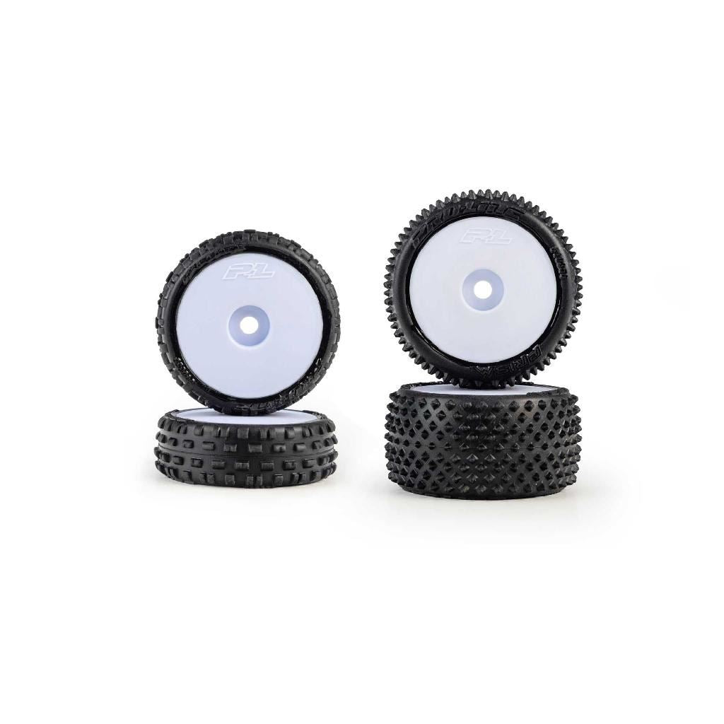 Pro-Line 1/24 Wedge Front And Prism Rear Carpet Tires Mounted 7Mm, Wh