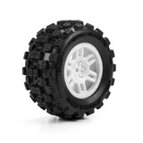 Pro-Line 1/16 Badlands Mx Front/Rear Mt Tires Mounted 12Mm White Spli