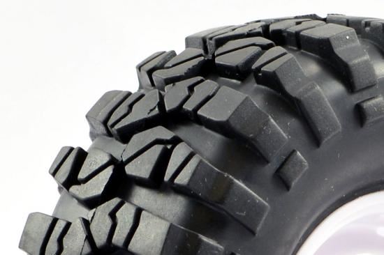 FASTRAX 1:10 CRAWLER SAWBLOCK 1.9 SCALE STEEL WHEEL &#248;108MM (WHITE)