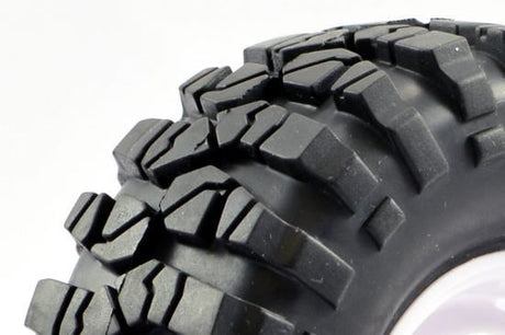 FASTRAX 1:10 CRAWLER SAWBLOCK 1.9 SCALE STEEL WHEEL &#248;108MM (WHITE)