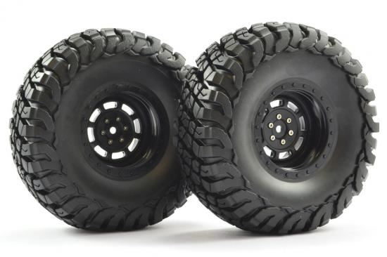 FASTRAX 1:10 CRAWLER GRANITE 2.2 SCALE WHEEL &#248;140MM TYRE (BLACK)
