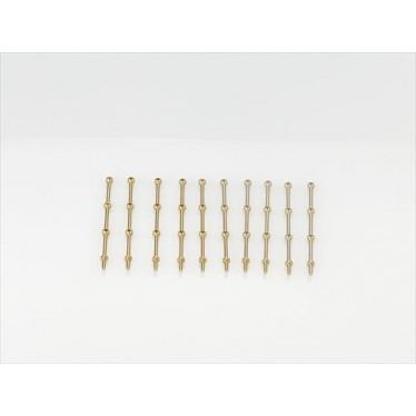 RACTIVE 3 Hole Stanchion, Brass 35mm (Pk10)