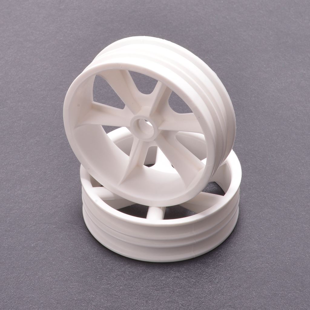 Jc 6 Spoke 2.2 2Wd Front White Wheel Cougar 2K Pr