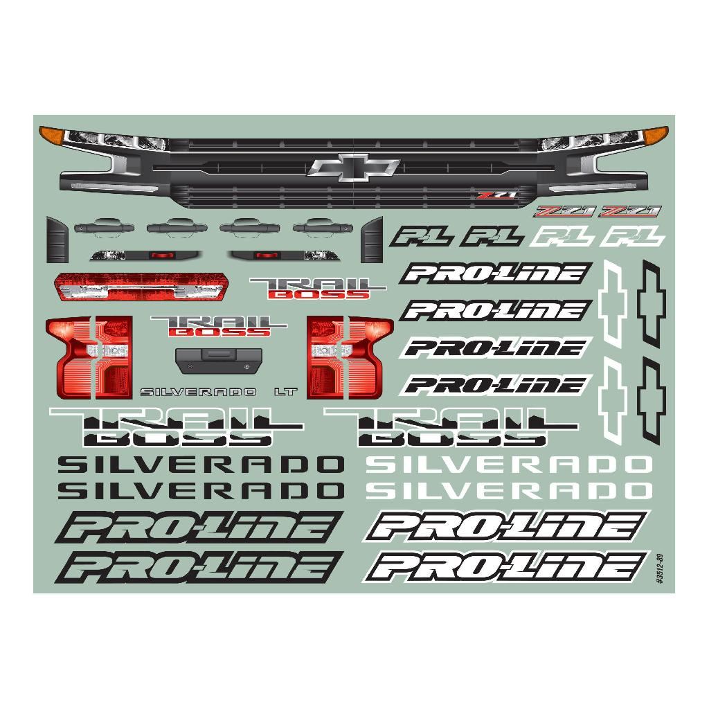 Proline 1/10 2019 Chevy Silverado Z71 Trail Boss Clear Body: Short C