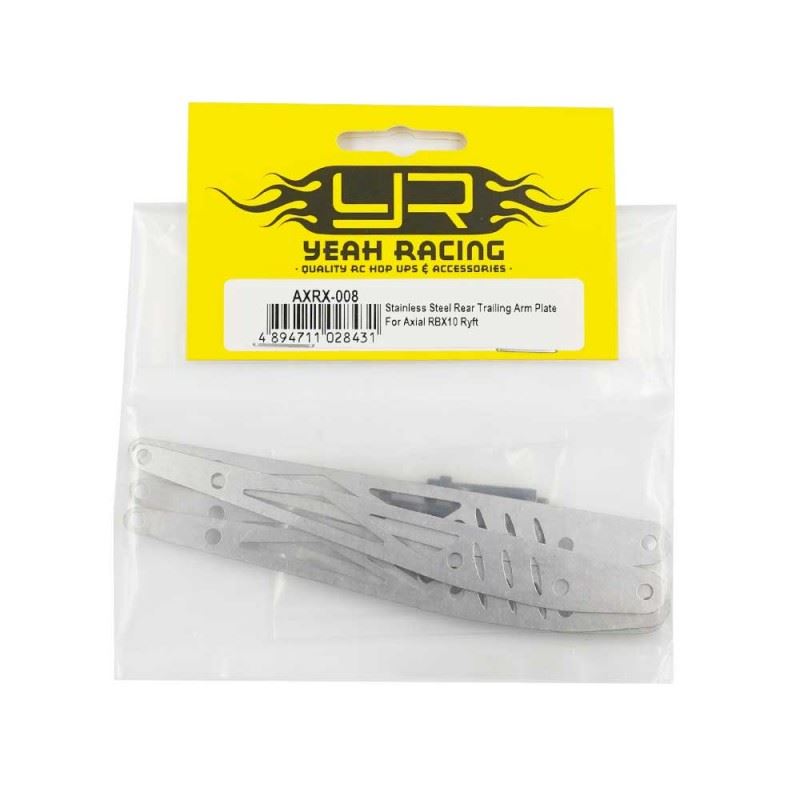 Yeah Racing Stainless Steel Rear Trailing Arm Plate For Axial RBX10 Ryft