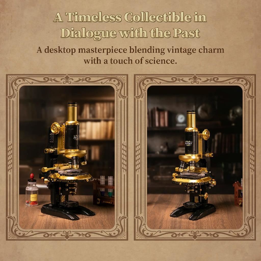 Pantasy Retro Microscope With Accessories Set - 1107 Pcs