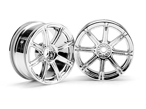 HPI Work Emotion Xc8 Wheel 26mm Chrome (3mm Offset)