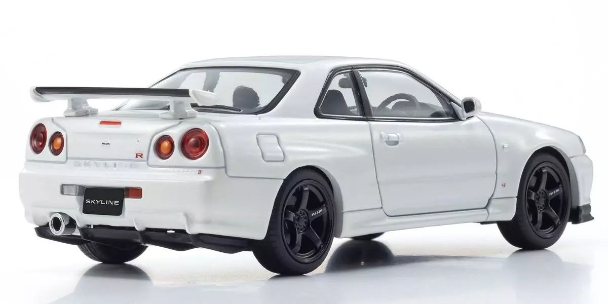 Kyosho 1:43 Nissan Skyline R34 Gt-R V-Spec Ii White Pearl