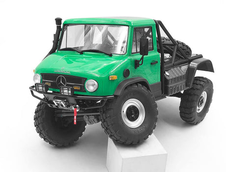 RC4WD GUARDIAN STEEL FRONT WINCH BUMPER W/LIGHTS FOR AXIAL 1/10 SCX10 II UMG10 (BLACK)