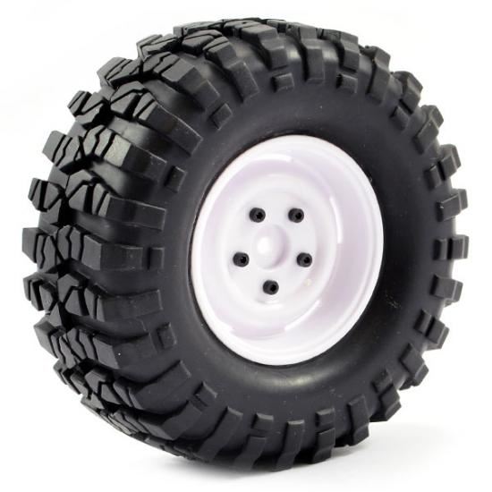 FASTRAX 1:10 CRAWLER SAWBLOCK 1.9 SCALE STEEL WHEEL &#248;108MM (WHITE)